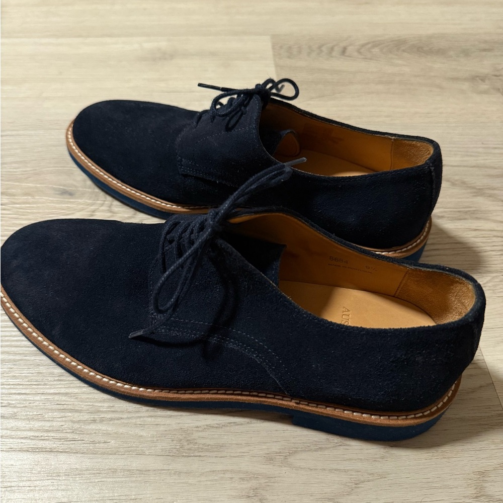 Blue Suede Austen Heller Men’s Dress Shoes Navy Blue Size 9.5 Portugal Unworn